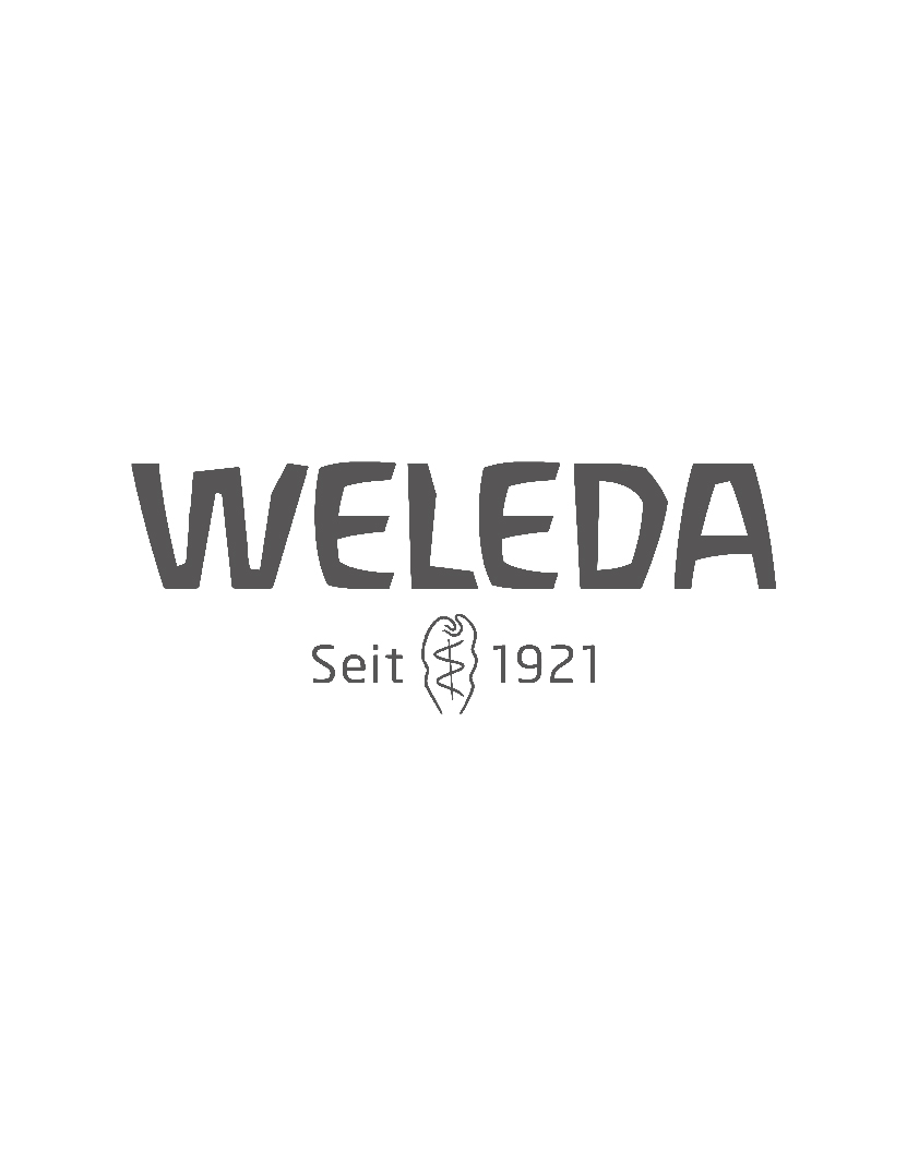 Logo da marca Weleda, parceira do curso de preparação para o parto da Cintramédica.
