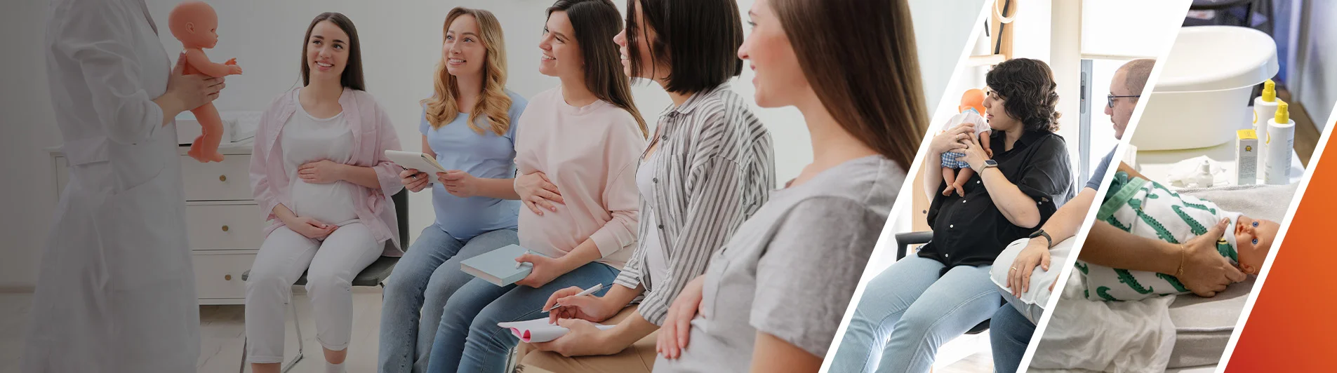 Grupo de mulheres grávidas a atender o curso de preparação do parto organizado pela Cintramédica